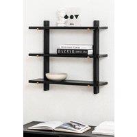MH London Oliver Solid Wood Wall Mounted Shelf in Black