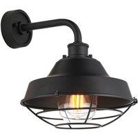 Netlighting Brindisi Outdoor Dome Wall Lamp Textured Matt Black Clear Glass