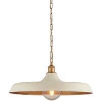 Netlighting Afragola Dome Pendant Ceiling Light Matt Warm White Satin Gold Paint