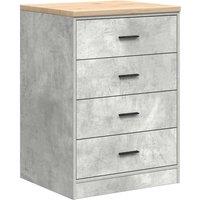 Berkfield Home Garage Storage Cabinet Concrete Grey 60x51x85 cm Solid Wood Pine | Size: 60 x 51 x 85 cm