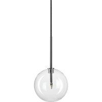 Netlighting EQUINOXE 15cm Globe Pendant Ceiling Light Chrome in Grey
