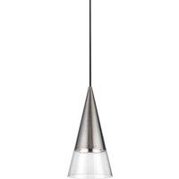 Netlighting Cono Dome Pendant Ceiling Light Nickel in Grey