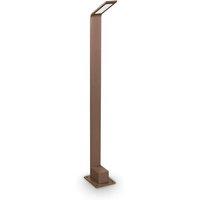 Netlighting Agos Integrated LED Outdoor Tall Bollard Brown 670Lm 3000K IP54