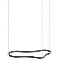 Netlighting Waves 125cm Integrated LED Pendant Ceiling Light Black 3000K