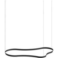 Netlighting Waves 155cm Integrated LED Pendant Ceiling Light Black 3000K