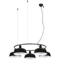 Netlighting Tatawin Medium Pendant Ceiling Light Gloss Black 5x E27