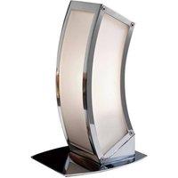 Netlighting Duna E27 Table Lamp 1 Light E27 Polished Chrome White Acrylic in Grey