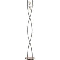 Netlighting Amel Floor Lamp 2 Light G9 Polished Chrome in Grey