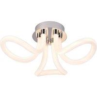 Netlighting Knot Led Ceiling 40W LED 3000K 3000lm IP20 Chrome in Grey