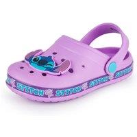 Disney Girl's Stitch Kids Purple Clogs | Size: 11