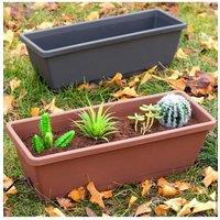 Living and Home 5-Piece Rectangle Garden Planter Set in Red | Size: Medium
