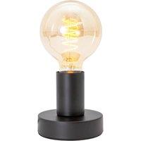 Happy Homewares Modern Bulb Holder Table Lamp to Showcase Vintage Filament Bulbs in Black