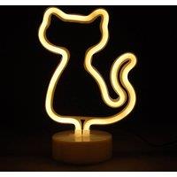 simpa LED Novelty Neon Cat Light in Warm White
