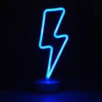 simpa LED Novelty Neon Lightning Bolt Light in Blue