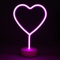 simpa LED Novelty Neon Heart Light in Pink