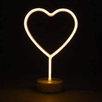 simpa LED Novelty Neon Heart Light in Warm White