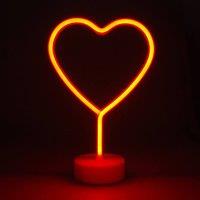 simpa LED Novelty Neon Heart Light in Red