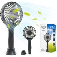 Tanness Rechargeable Handheld Fan with Foldable Design & Quiet Operation in Black