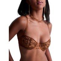 Aubade Women's Rules of Attraction Half Cup Bra in Brown | Size: 38D