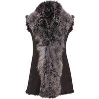Infinity Leather Women's Toscana Shearling Nappa Leather Sheepskin Gilet - Parkes in Black | Size: 8