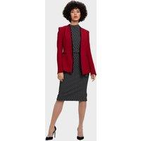 LBV Fashion Women's Petite Red Lapel Cuff Jacket | Size: 8