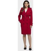 LBV Fashion Women's Seleup Vivid Autumn Coat in Red | Size: 12
