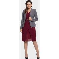 LBV Fashion Women's Petite Side Peplum Jacket in Grey | Size: 8