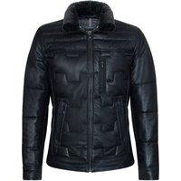 Infinity Leather Men's Leather Quilted Biker Jacket - Guayaquil in Black | Size: 2XL
