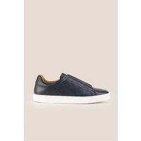 Oswin Hyde Men's Smudge Classic Slip-on Sneakers in Navy | Size: 8