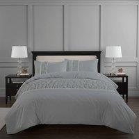 Snug City Ruffle Design Duvet Cover Soft Elegant Bedding Set with Pillowcases in Silver | Size: King