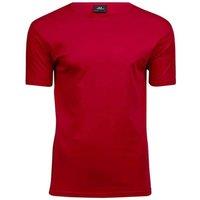 TEE JAYS Men's Interlock T-Shirt in Red | Size: Small