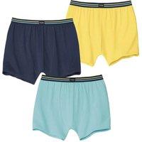 Atlas for Men Men's Stretch Boxer Shorts (Pack of 3) in Mid Navy | Size: Medium