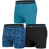 Atlas for Men Men's Printed Stretch Boxer Shorts (Pack of 3) in Black | Size: 3XL