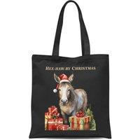 Bad Zebedee Women's Vintage Christmas Donkey Tote Bag in Black