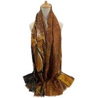 Vellin Women's Marble Print Lightweight Fashion Scarf in Brown