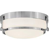 Netlighting Harper 3 Light Flush Ceiling Light Polished Chrome in Grey