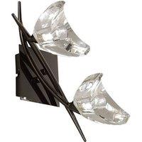 Netlighting Eclipse Wall Lamp Switched 2 Light G9 Black Chrome