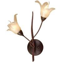 Netlighting (0024 005) Florida Wall Lamp Switched 2 Light E14 BrownBlack Oxide in Brown