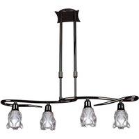 Netlighting Amel Telescopic 4 Light L1 SGU10 Bar Black Chrome