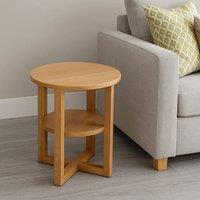 Modcraft Small Oak Side Table for Lamp or Coffee Decorative Sofa Side Table in Natural
