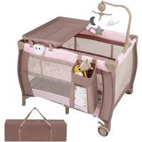 Costway 3 in 1 Foldable Baby Bassinet Activity Center Portable Travel Cot