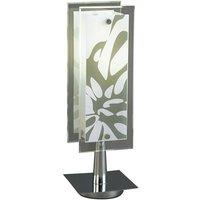 Netlighting Euphoria Table Lamp 1 Light E27 Polished ChromeOpal White Glass in Grey