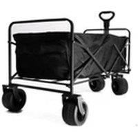 EONLION XL Folding Trolley Wagon Cart Camping Beach 170L in Black