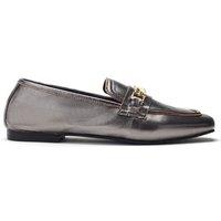 Moda In Pelle Women's 'Earley' Leather Ballet Pumps in Metallic Silver | Size: 4