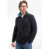 Weird Fish Men's Gene 1/4 Zip Microfleece in Black | Size: Medium