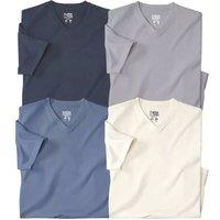 Atlas for Men Men's V Neck T-Shirt (Pack of 4) in Navy | Size: 2XL