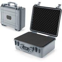 Costway Waterproof Hard Case Portable Compact Camera Protective Case w/ Foam in Grey