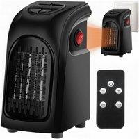 EONLION Electric Portable Space Heater 400W Wall Plug Fan Heater Low Energy in Black