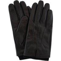 SNUGRUGS Men's Premium Soft Leather Glove with Thick Knitted Cuff, Warm Fleece Lining in Black | Size: Small