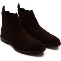 Thomas Crick Men's Griffin Slip-On Formal Men's Chelsea Boots in Dark Brown | Size: 7